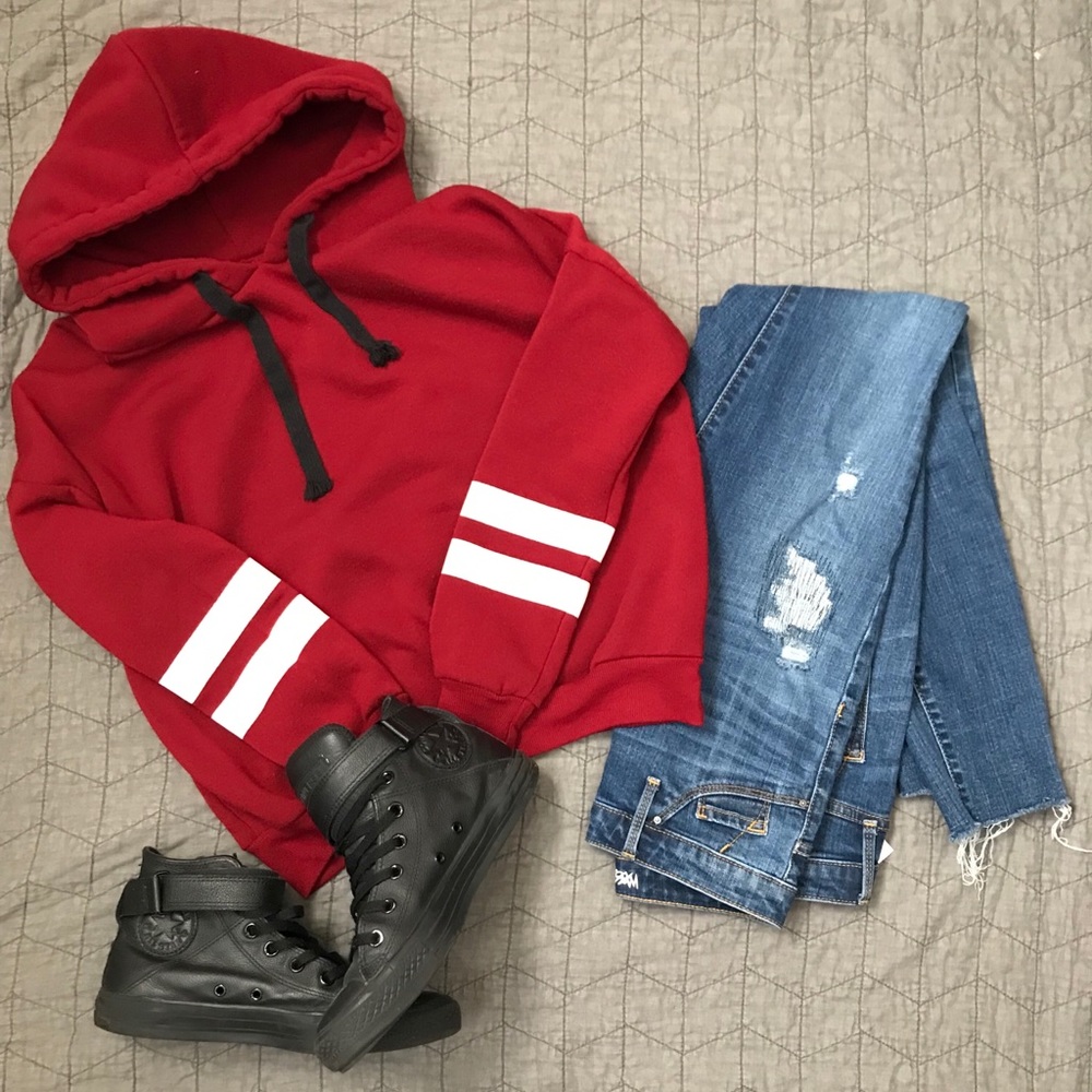 FINAL MARKDOWN!! Red crop athletic hoodie